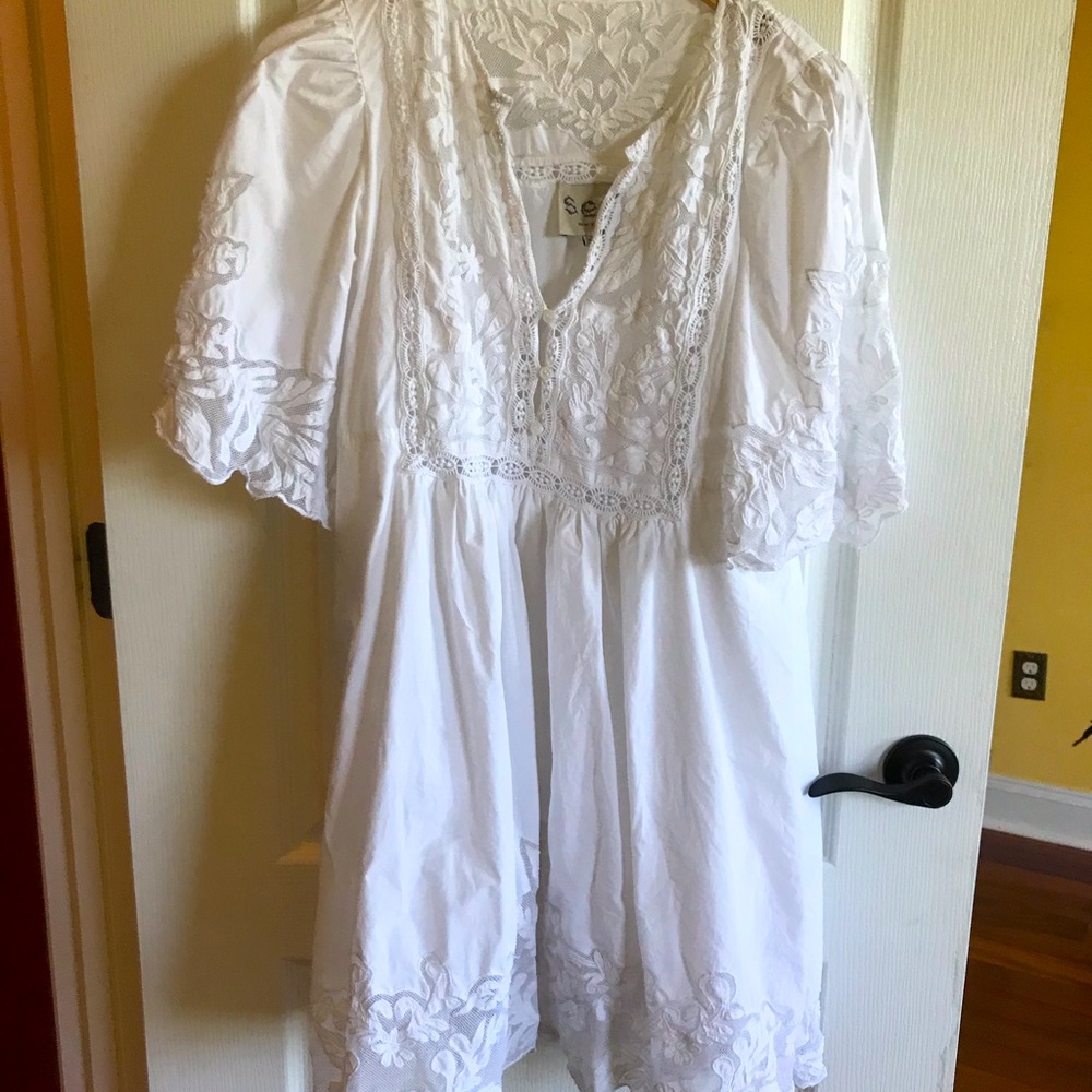 SEA NY 100% cotton dress cottagecore summer